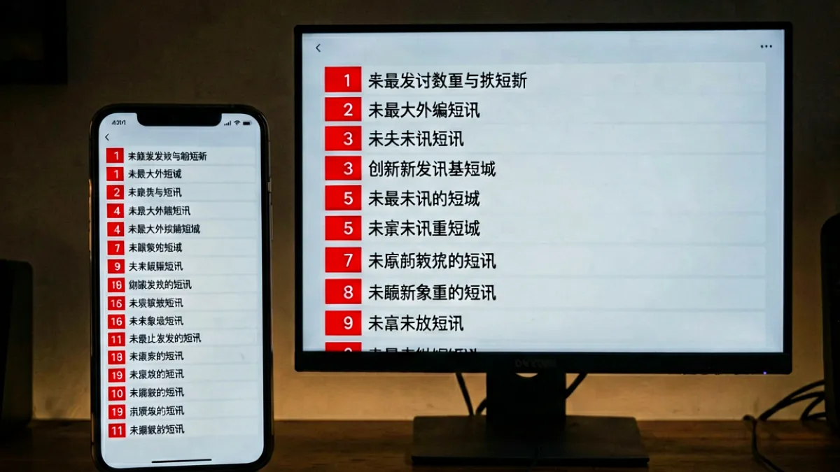 刺激撸网站最新动态页面展示，屏幕上滚动显示多条平台上新资讯与爆料短讯